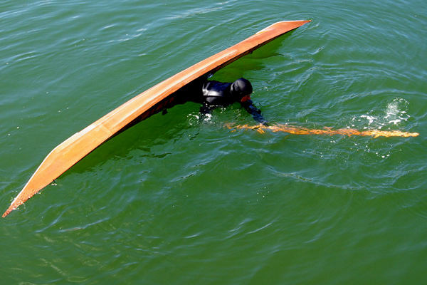 Chest Scull, Greenland rolling demonstration by Cape Falcon Kayak